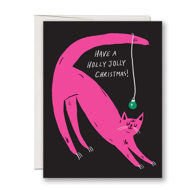 Christmas Card | Holly Jolly Kitty | Badger & Burke