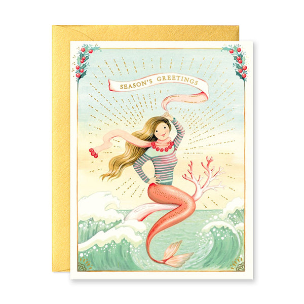 Christmas Card | Mermaid Holiday | Joojoo Paper