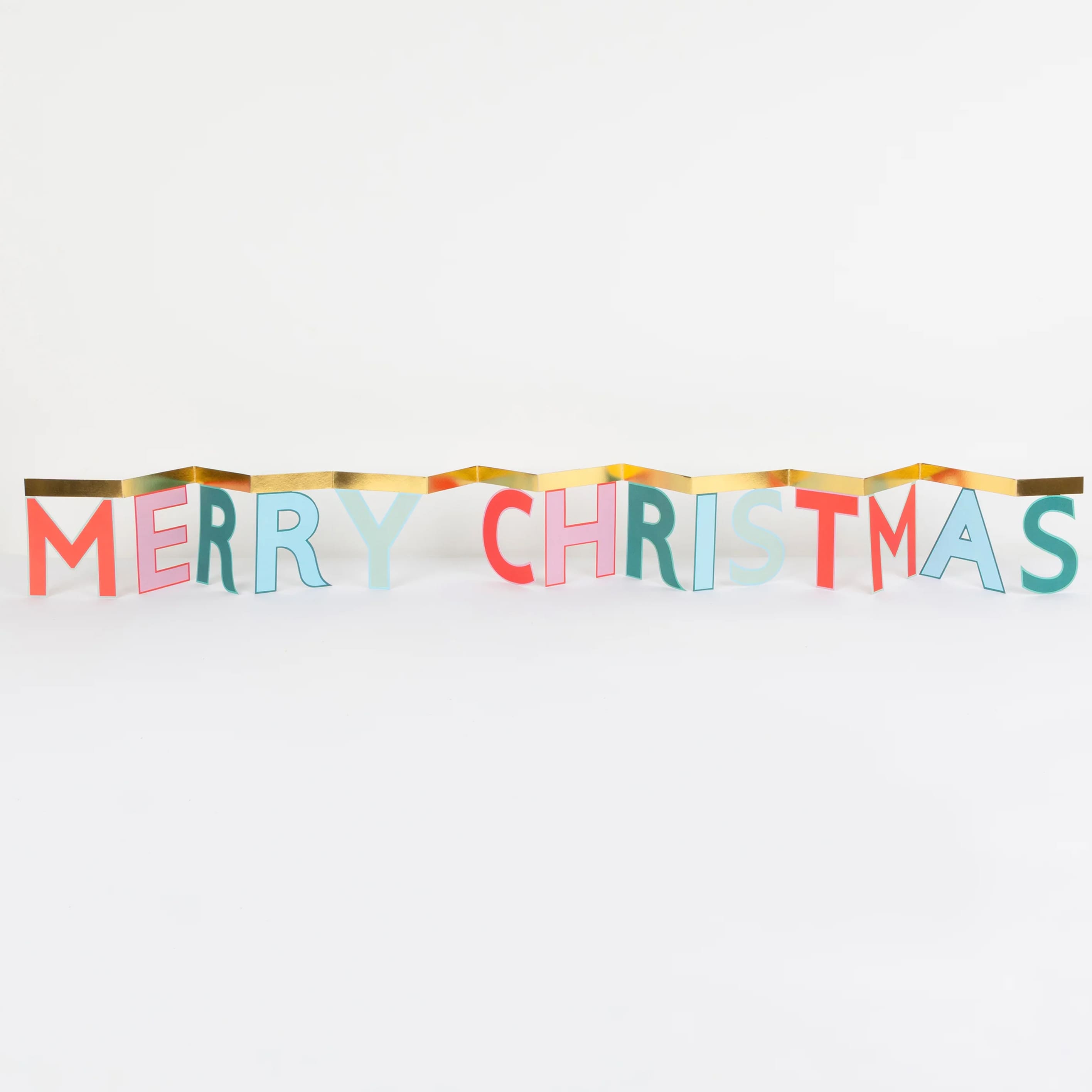 Christmas Card | Merry Christmas Concertina | Meri Meri