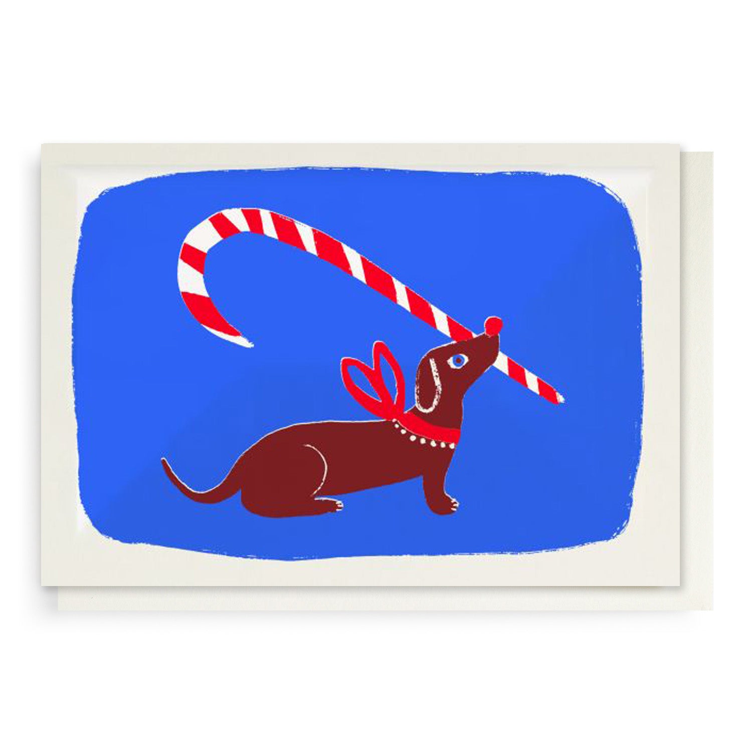 Christmas Card | Mini | Candy Cane Dog | Archivist