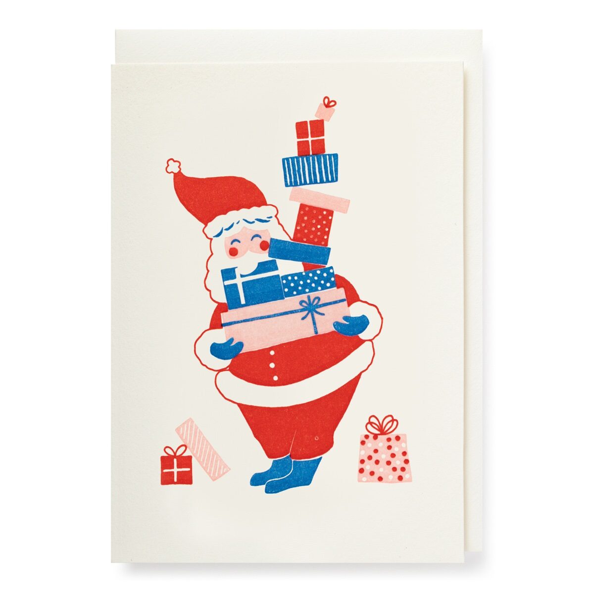 Christmas Card | Mini | Santa Holding Presents | Archivist