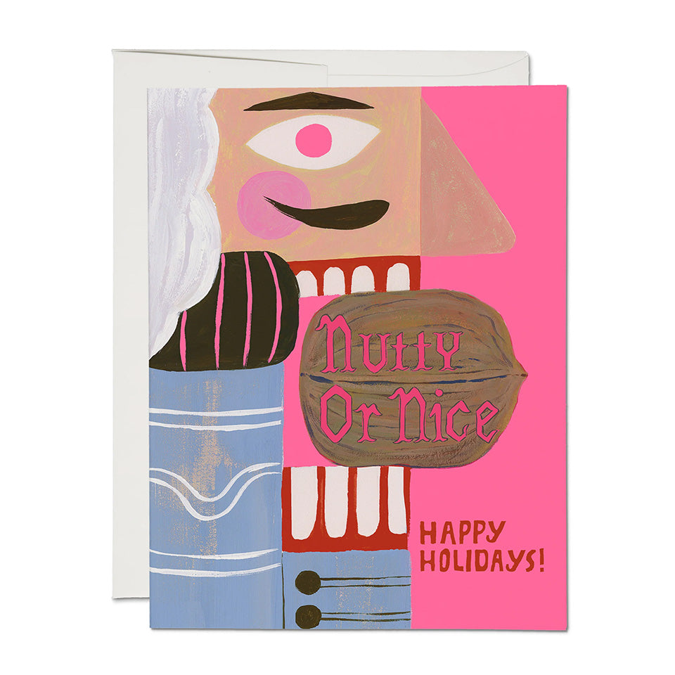 Christmas Card | Nutty or Nice | Red Cap Cards