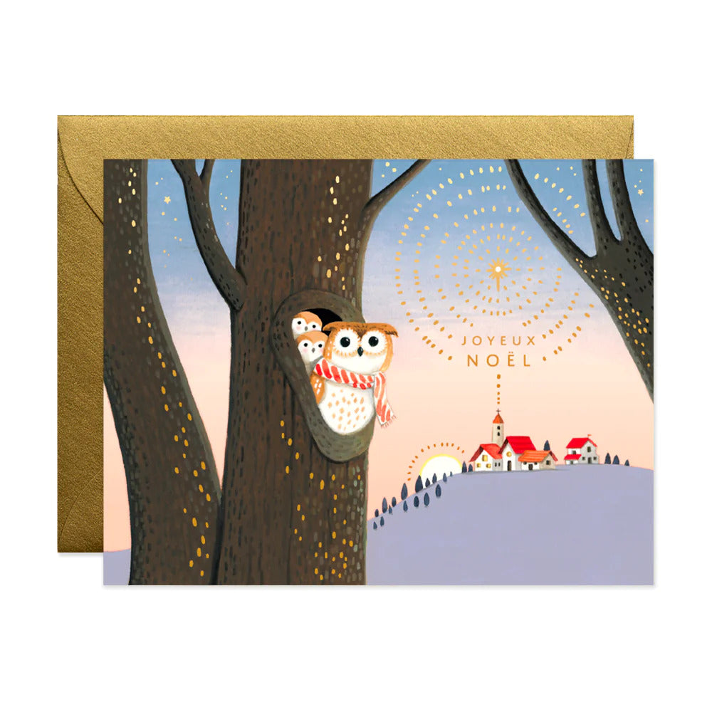 Christmas Card | Owls Noel | Joojoo Paper