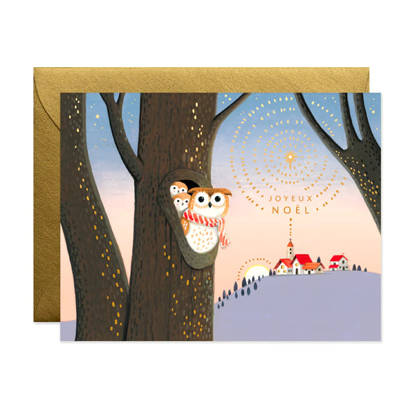 Christmas Card | Owls Noel | Joojoo Paper
