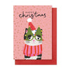 Christmas Card | Pack of 8 | Happy Christmas Cat | Stop The Clock