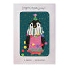 Christmas Card | Pack of 8 | Penguin In Lights | Stop The Clock