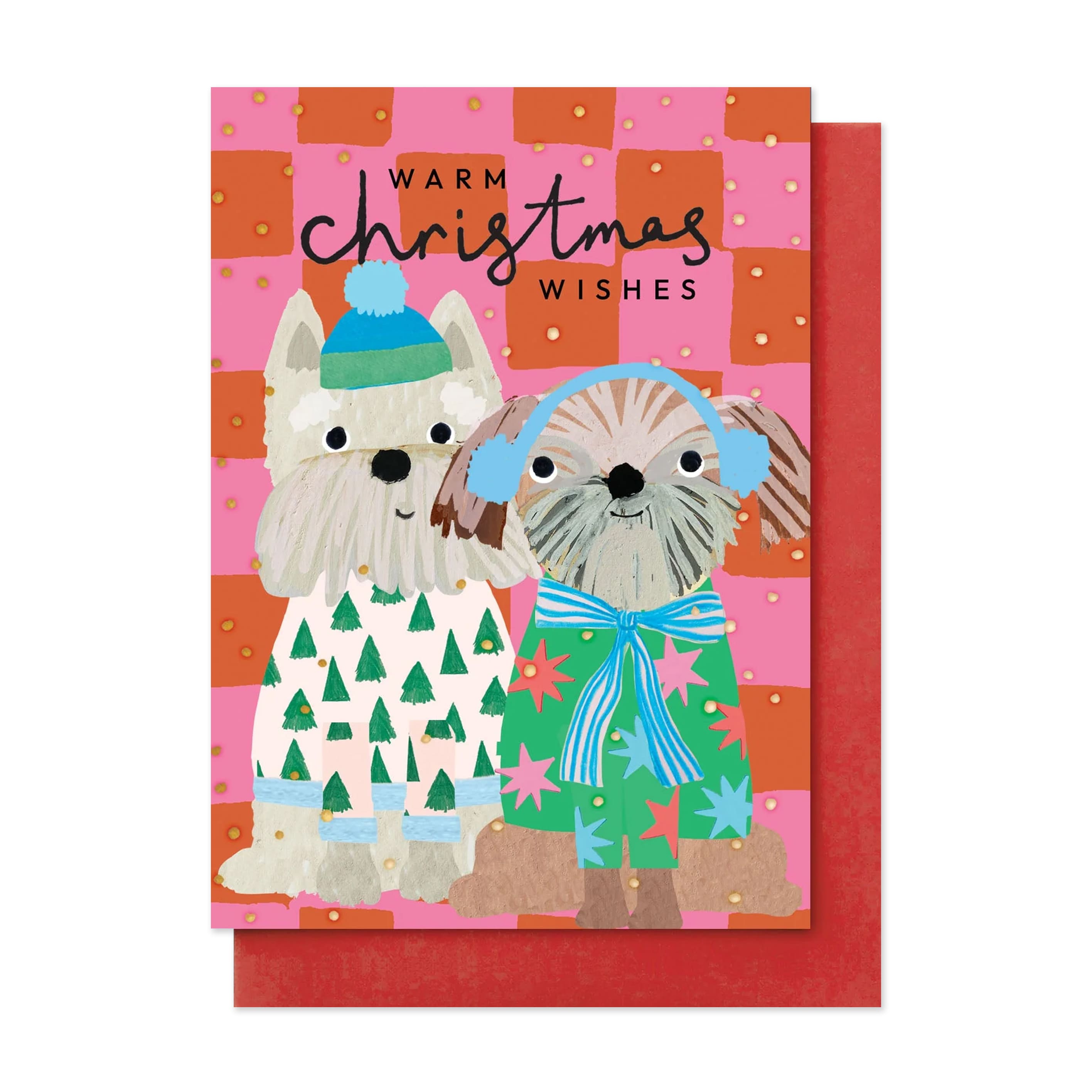 Christmas Card | Pack of 8 | Warm Christmas Dog | Stop The Clock