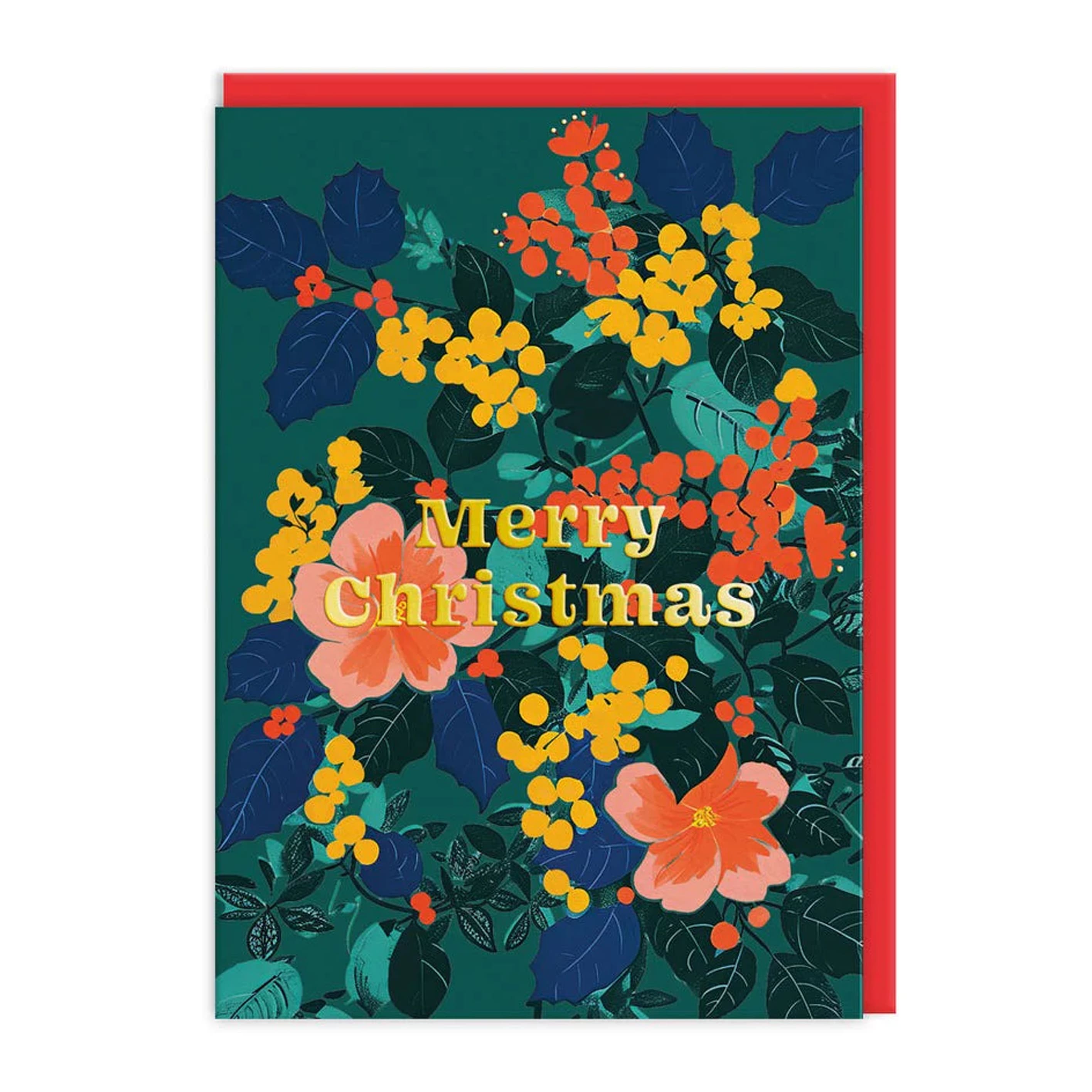 Christmas Card | Pack of 9 | Festive Floral | Ohh Deer