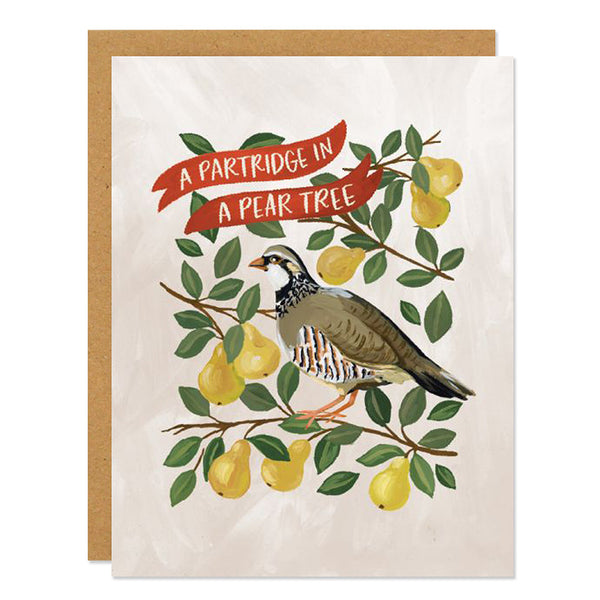 Christmas Card | Partridge In A Pear Tree | 1Canoe2