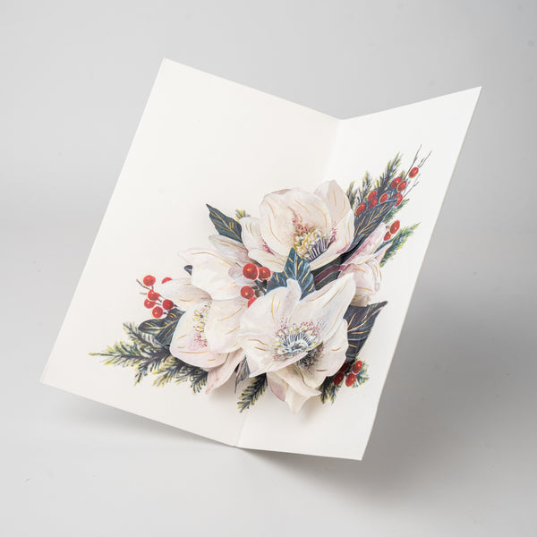 Christmas Card | 3D Pop up | Christmas Rose | UWP Luxe
