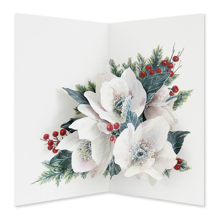 Christmas Card | 3D Pop up | Christmas Rose | UWP Luxe