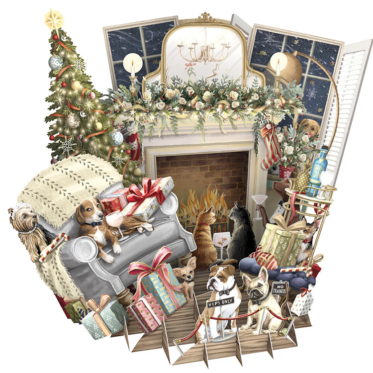 Christmas Card | Pop Up Laser Cut | Sitting Room | Me & McQ