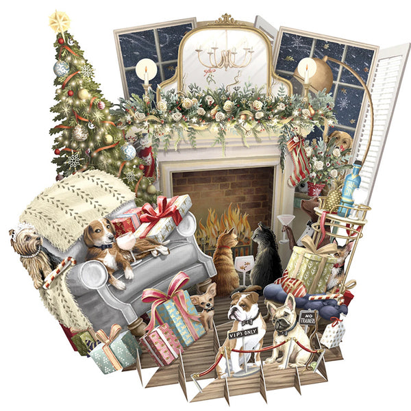 Christmas Card | Pop Up Laser Cut | Sitting Room | Me & McQ