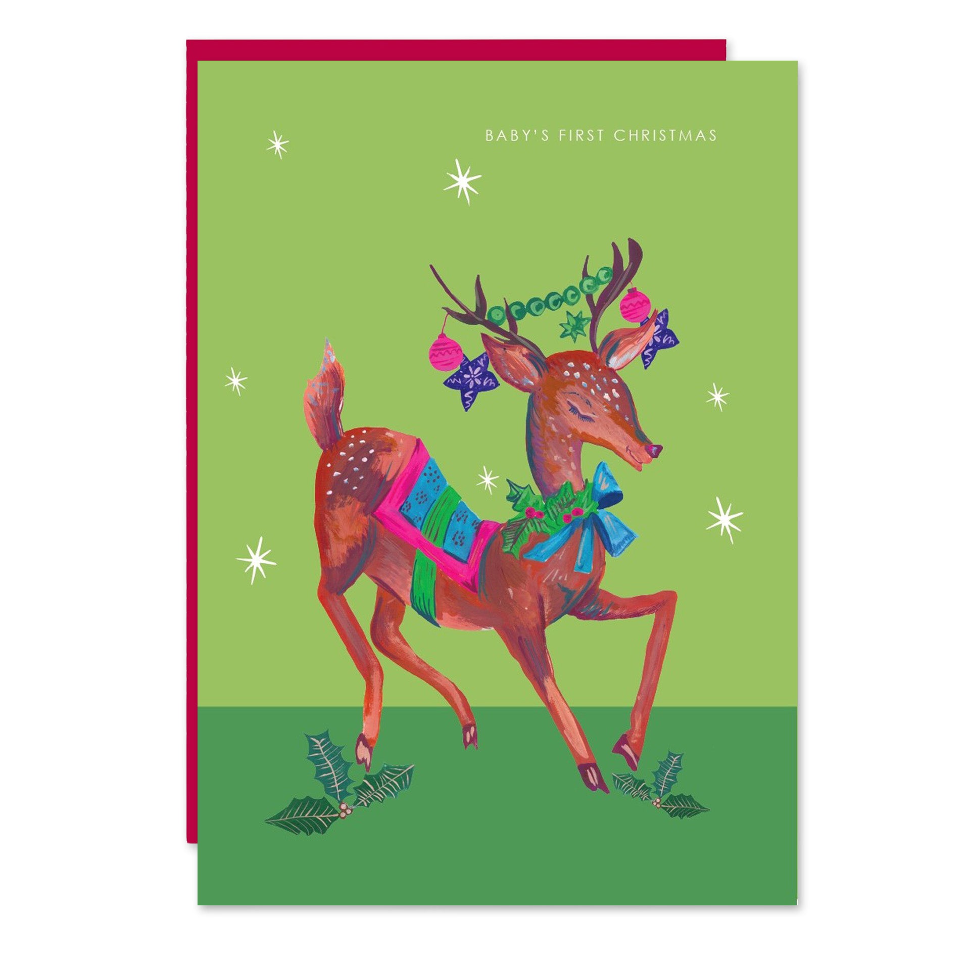 Christmas Card | Reindeer First Christmas | Hutch Cassidy