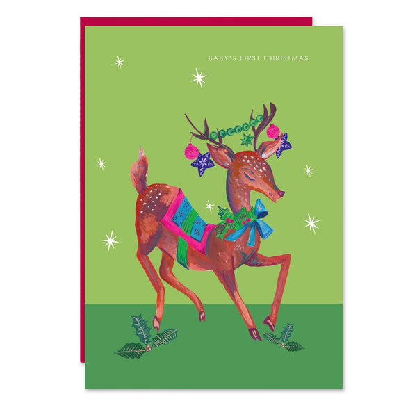 Christmas Card | Reindeer First Christmas | Hutch Cassidy