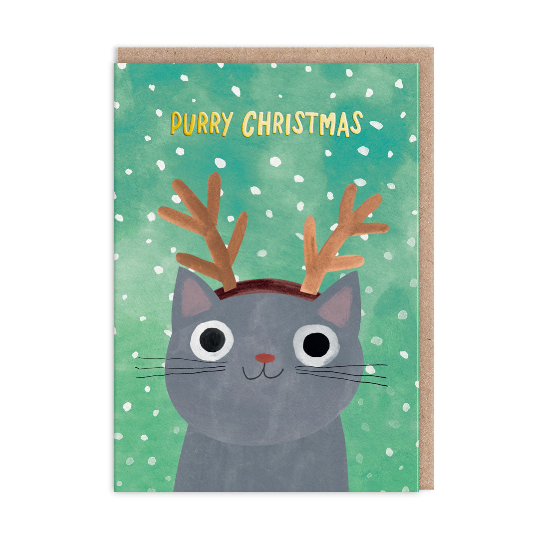 Christmas Card | Reindeer Kitty | Ohh Deer