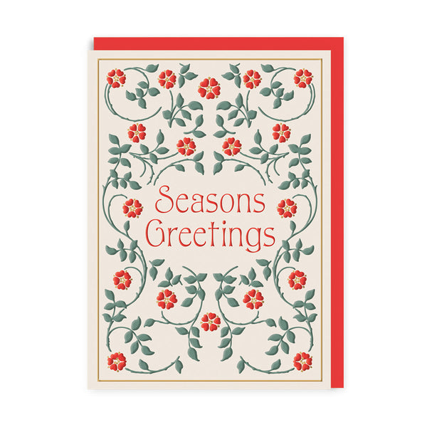 Christmas Card | Seasons Greetings Floral | Ohh Deer