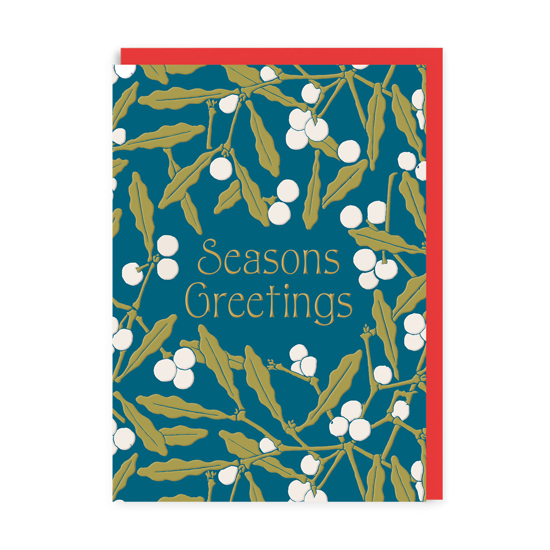 Christmas Card | Seasons Greetings Mistletoe | Ohh Deer