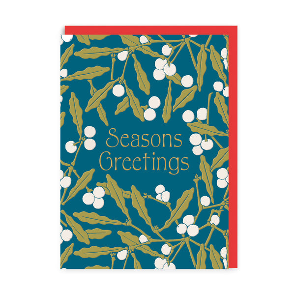Christmas Card | Seasons Greetings Mistletoe | Ohh Deer