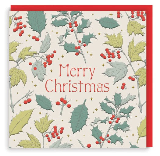 Christmas Card | Boxed Set of 9 | Festive Foliage | V & A | Ohh Deer