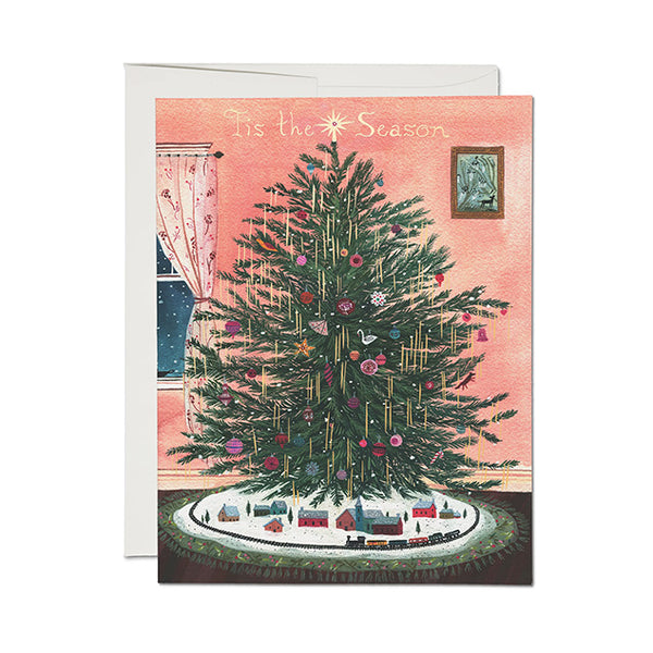Christmas Card | Tinsel Tree | Red Cap Cards