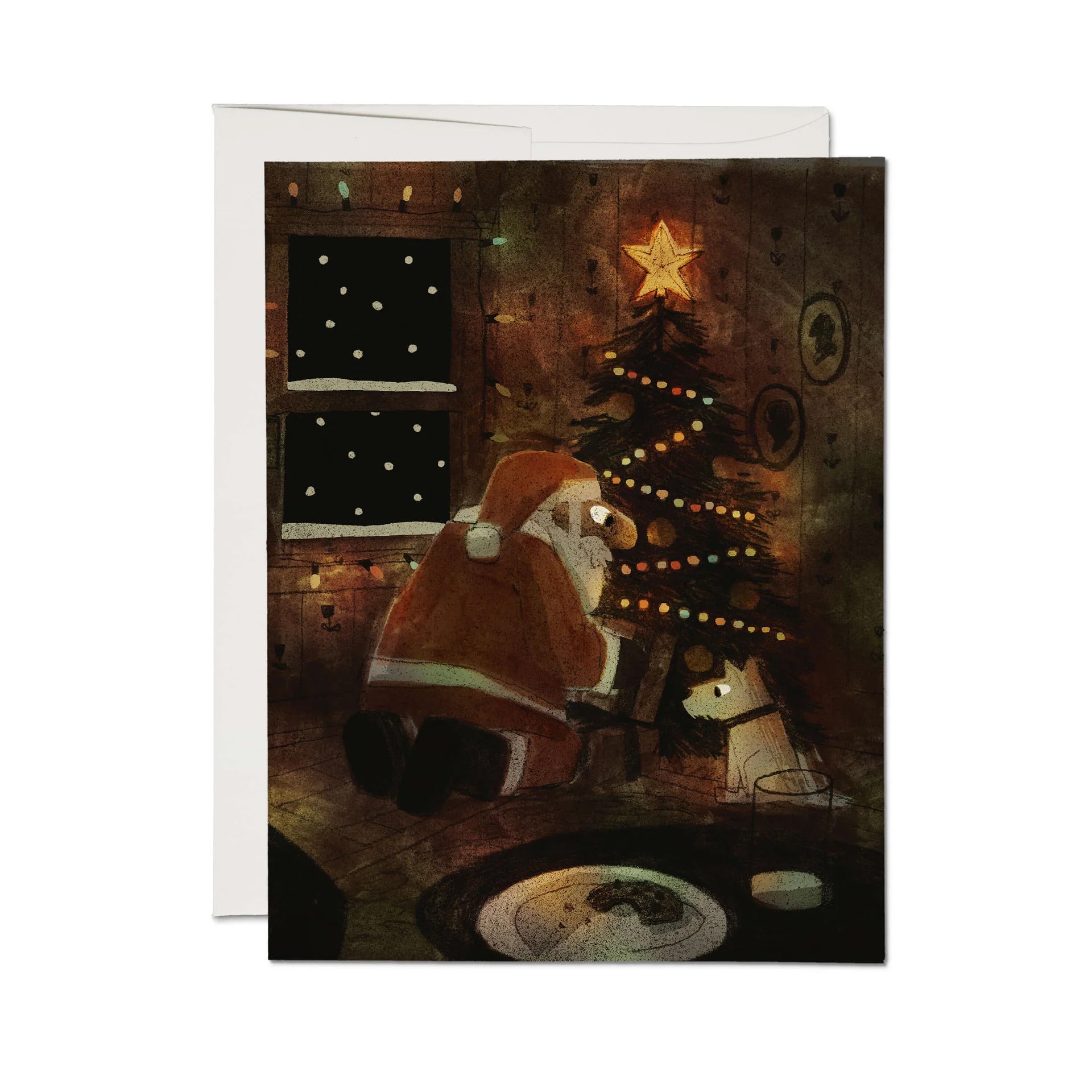 Christmas Card | Twinkling Lights | Red Cap Cards