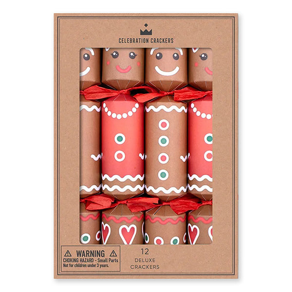 Christmas Crackers | Joyful Ginger | Deluxe 12 Inch | Set of 12 | Celebration Crackers