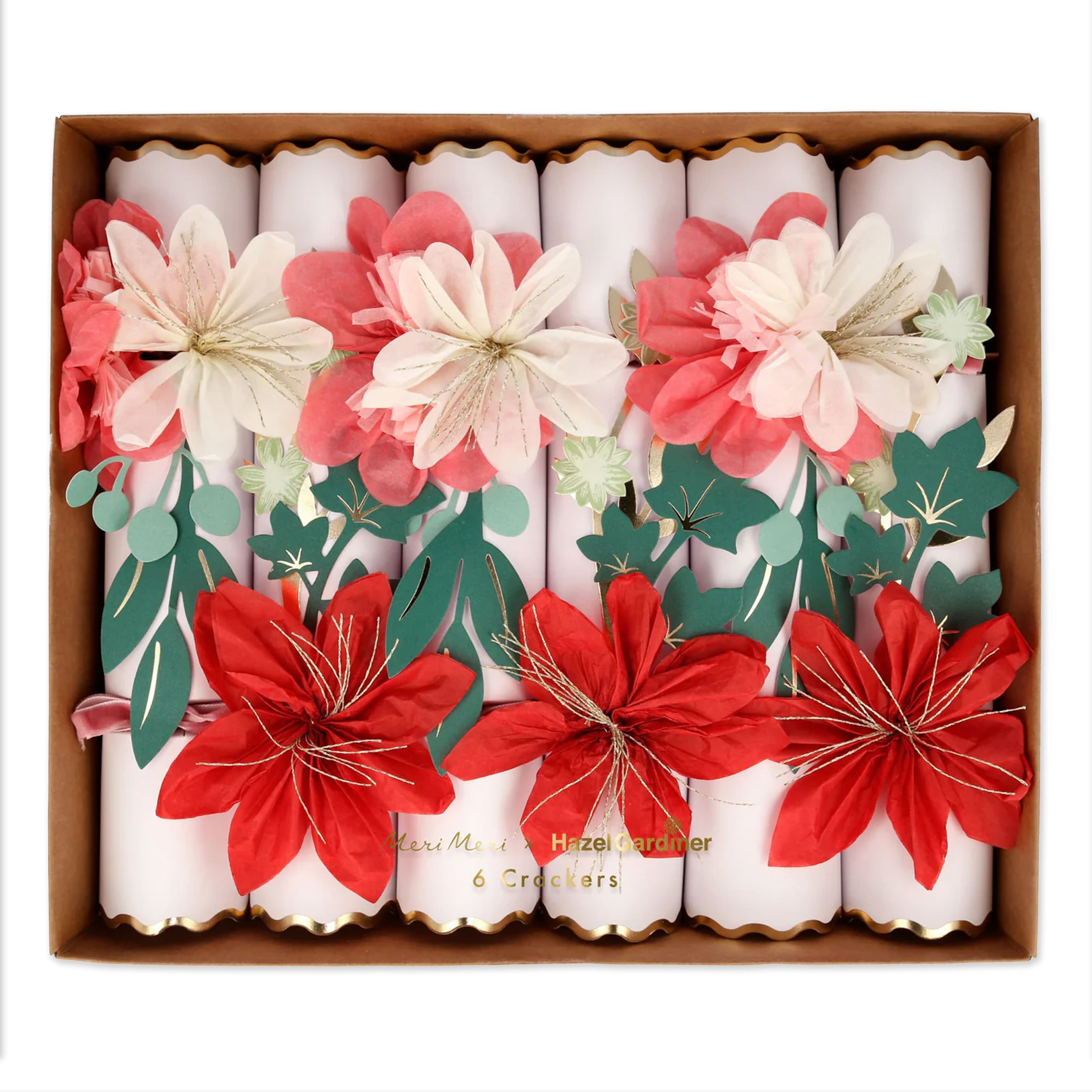 Christmas Crackers | Hazel Gardiner Large Flowers | Meri Meri
