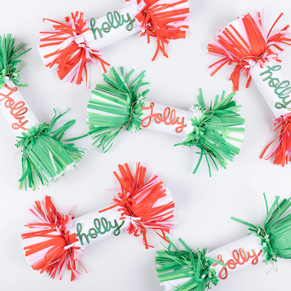Christmas Crackers | Jolly Holly Fringe Crackers | Meri Meri
