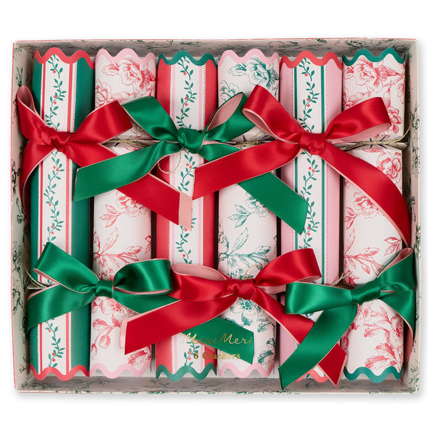 Christmas Crackers | Toile De Jouy | Set of 6 | Meri Meri