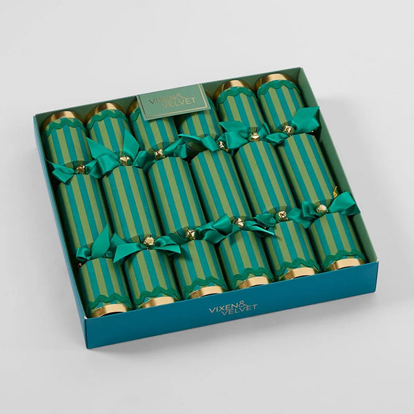 Christmas Crackers | Verdant Stripes | Green | Vixen & Velvet