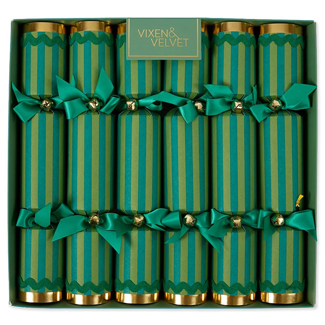 Christmas Crackers | Verdant Stripes | Green | Vixen & Velvet