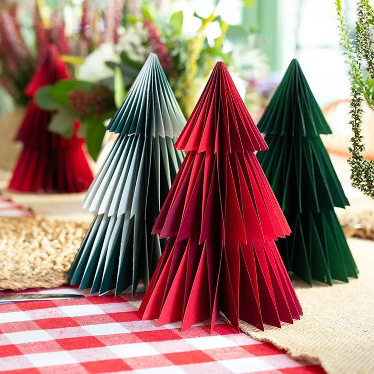 Christmas Decoration | Card Trees | Folklore | Pack of 3 | Talking Tables