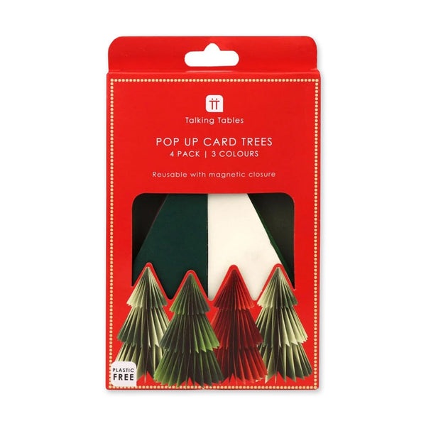 Christmas Decoration | Card Trees | Folklore | Pack of 3 | Talking Tables