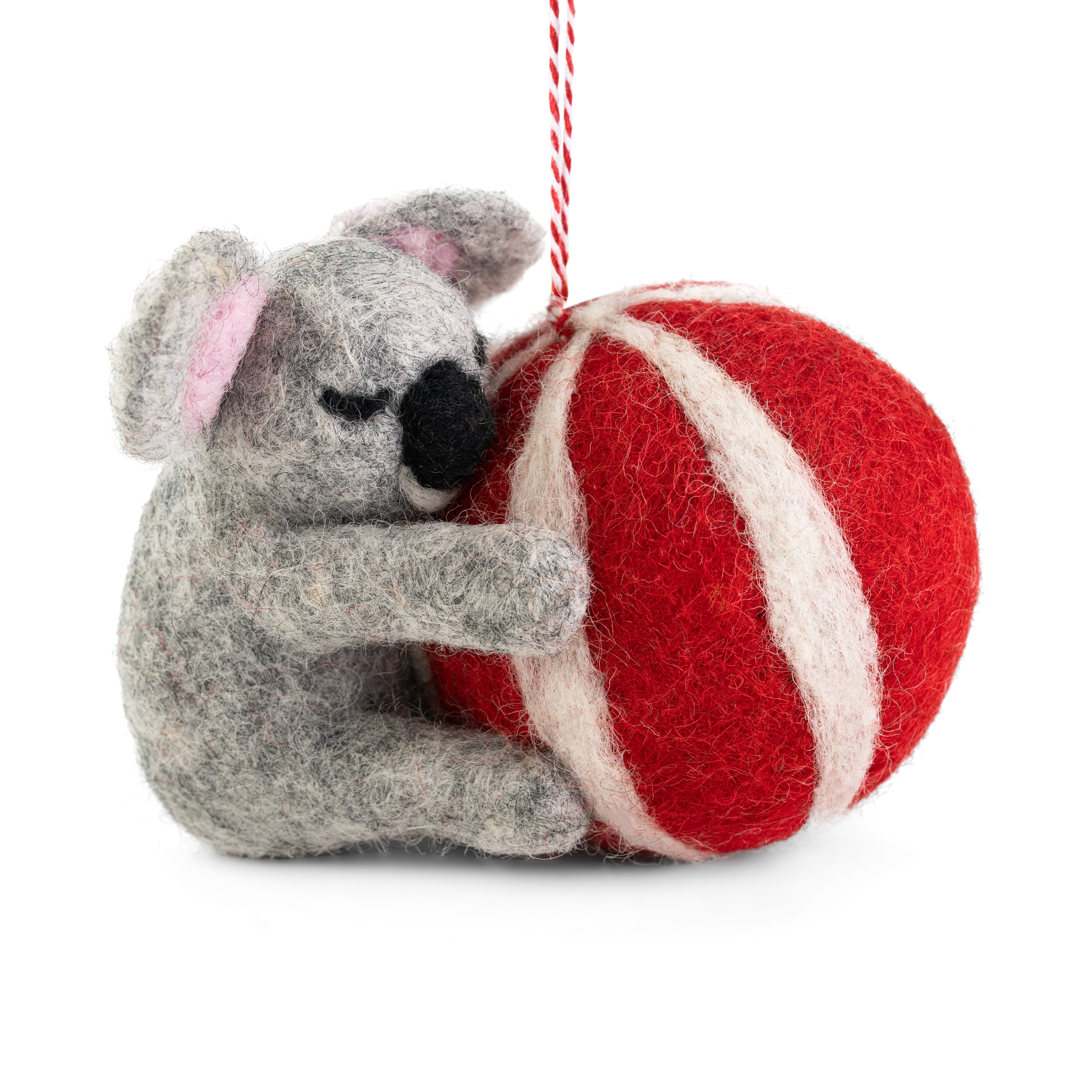 Christmas Decoration | Felt Koala with Beach Ball | Gifted Hands