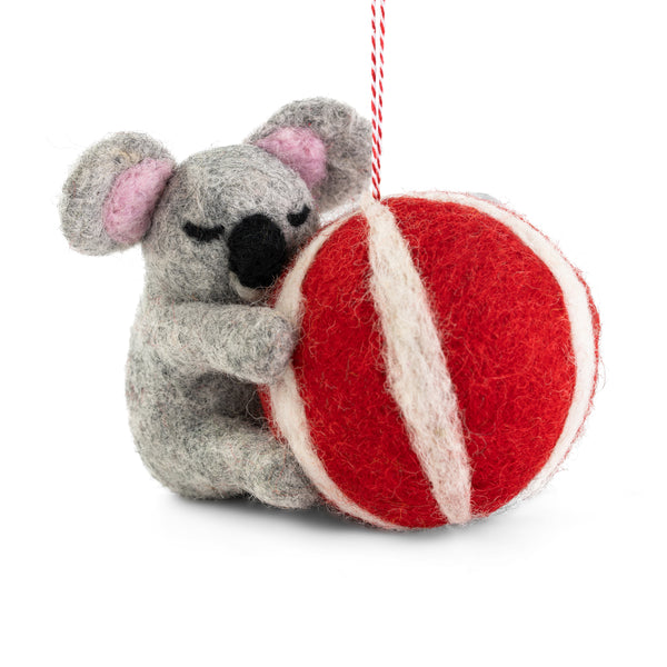 Christmas Decoration | Felt Koala with Beach Ball | Gifted Hands
