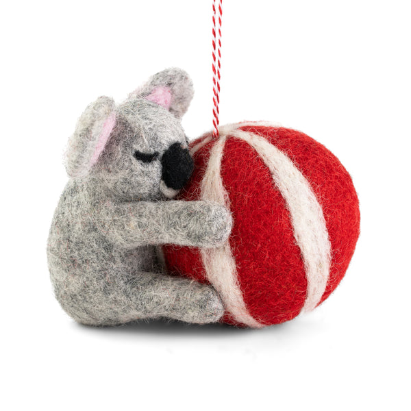 Christmas Decoration | Felt Koala with Beach Ball | Gifted Hands