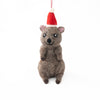 Christmas Decoration | Felt Quokka Queenie | Gifted Hands