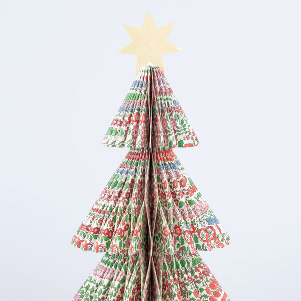 Christmas Decoration | Paper Honeycomb Trees | Meri Meri X Liberty | Set of 3 | Meri Meri