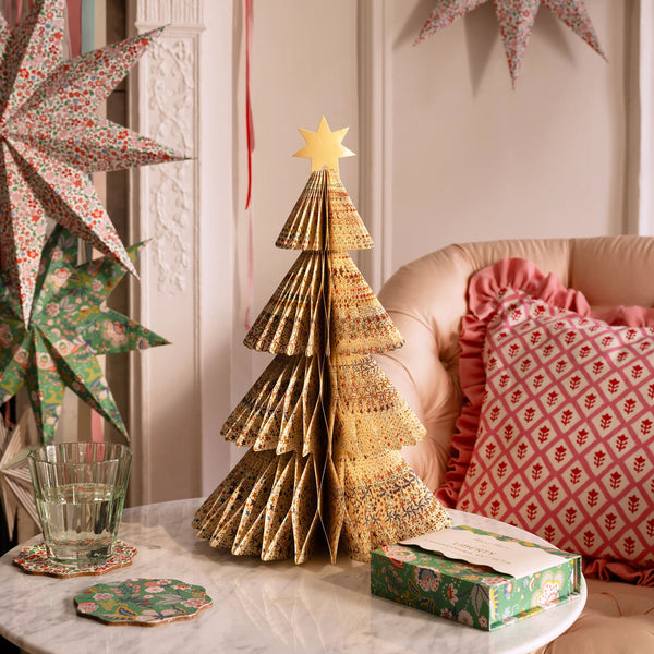Christmas Decoration | Paper Honeycomb Trees | Meri Meri X Liberty | Set of 3 | Meri Meri