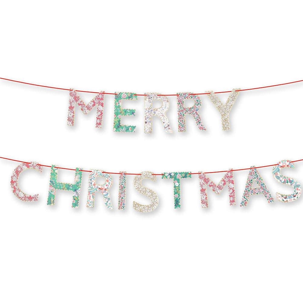 Christmas Decoration | Garland | Meri Meri X Liberty Merry Christmas | Meri Meri