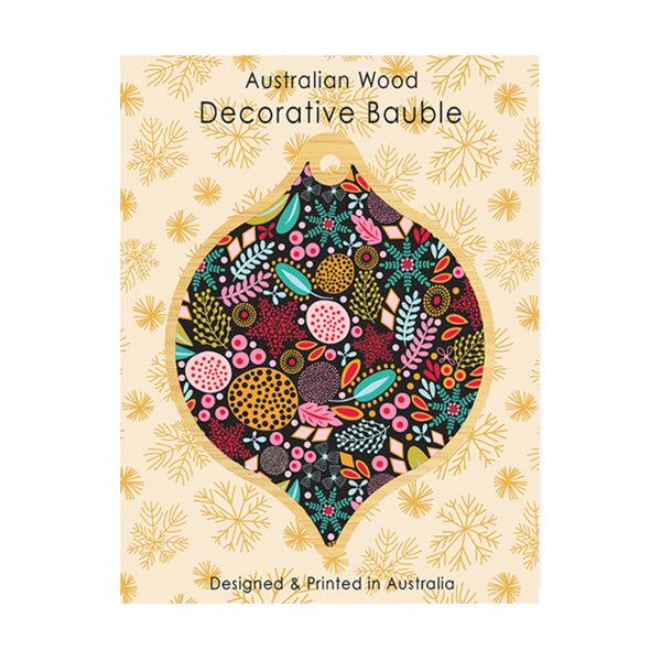 Christmas Decoration | Australian Wood Decorative Bauble | Christmas Bling | Aero Images