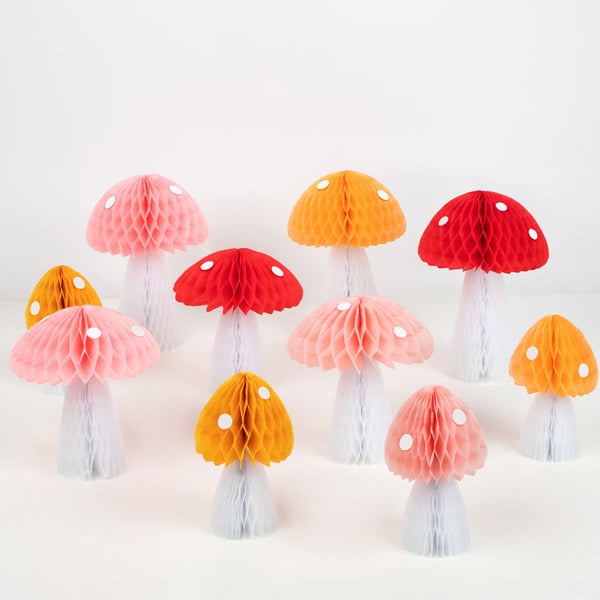 Christmas Decoration | Honeycomb Mushroom Decorations | Meri Meri