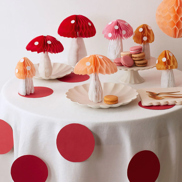 Christmas Decoration | Honeycomb Mushroom Decorations | Meri Meri