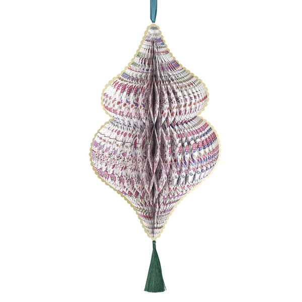 Christmas Decoration | Paper Honeycomb Decorations | Meri Meri X Liberty | Large | Set of 3 | Meri Meri