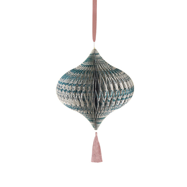 Christmas Decoration | Paper Honeycomb Decorations | Meri Meri X Liberty | Large | Set of 3 | Meri Meri