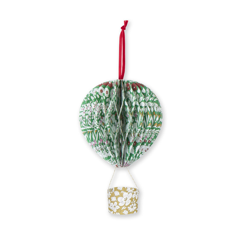 Christmas Decoration | Paper Honeycomb Balloon Tree Decorations | Meri Meri X Liberty | Set of 6 | Meri Meri
