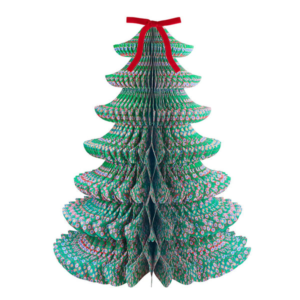 Christmas Decoration | Giant Paper Honeycomb Trees | Meri Meri X Liberty | Set of 2 | Meri Meri