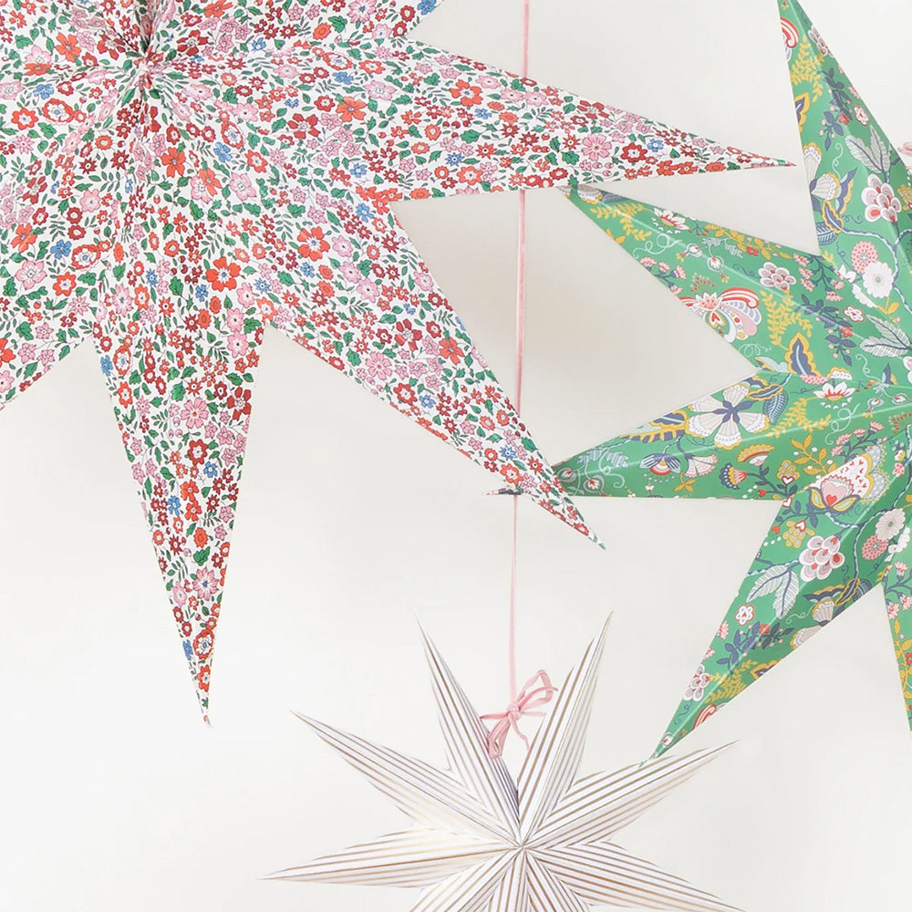 Christmas Decoration | Star Decorations | Meri Meri X Liberty | Set of 3 | Meri Meri
