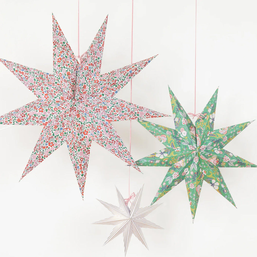 Christmas Decoration | Star Decorations | Meri Meri X Liberty | Set of 3 | Meri Meri